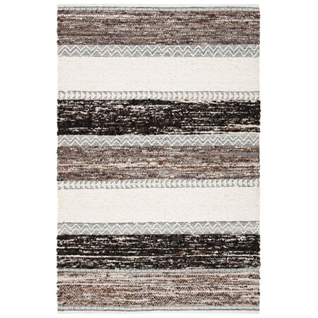 Safavieh 4 x 6 ft. Natura Rectangle Flat Weaved Area Rug, Ivory & Gold NAT350D-4